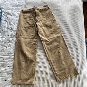 Madewell Tan Ankle Cropped Pants